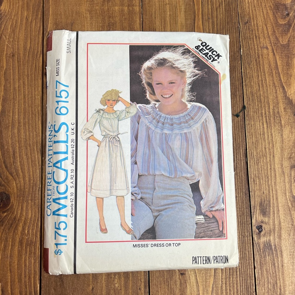 Vintage McCalls Pattern 6157 uncut